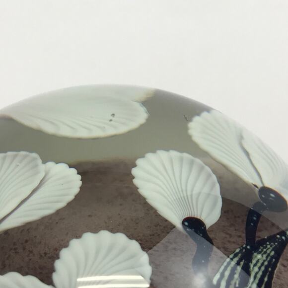 Orient & Flume White Flower on Branches Lampwork 1981 Paperweight Signed Sillars - Picture 16 of 16